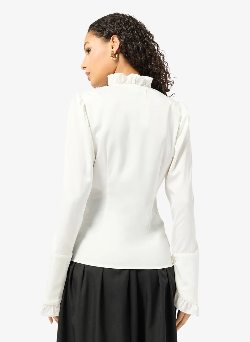 Ginger Structured Cinched Waist Blouse